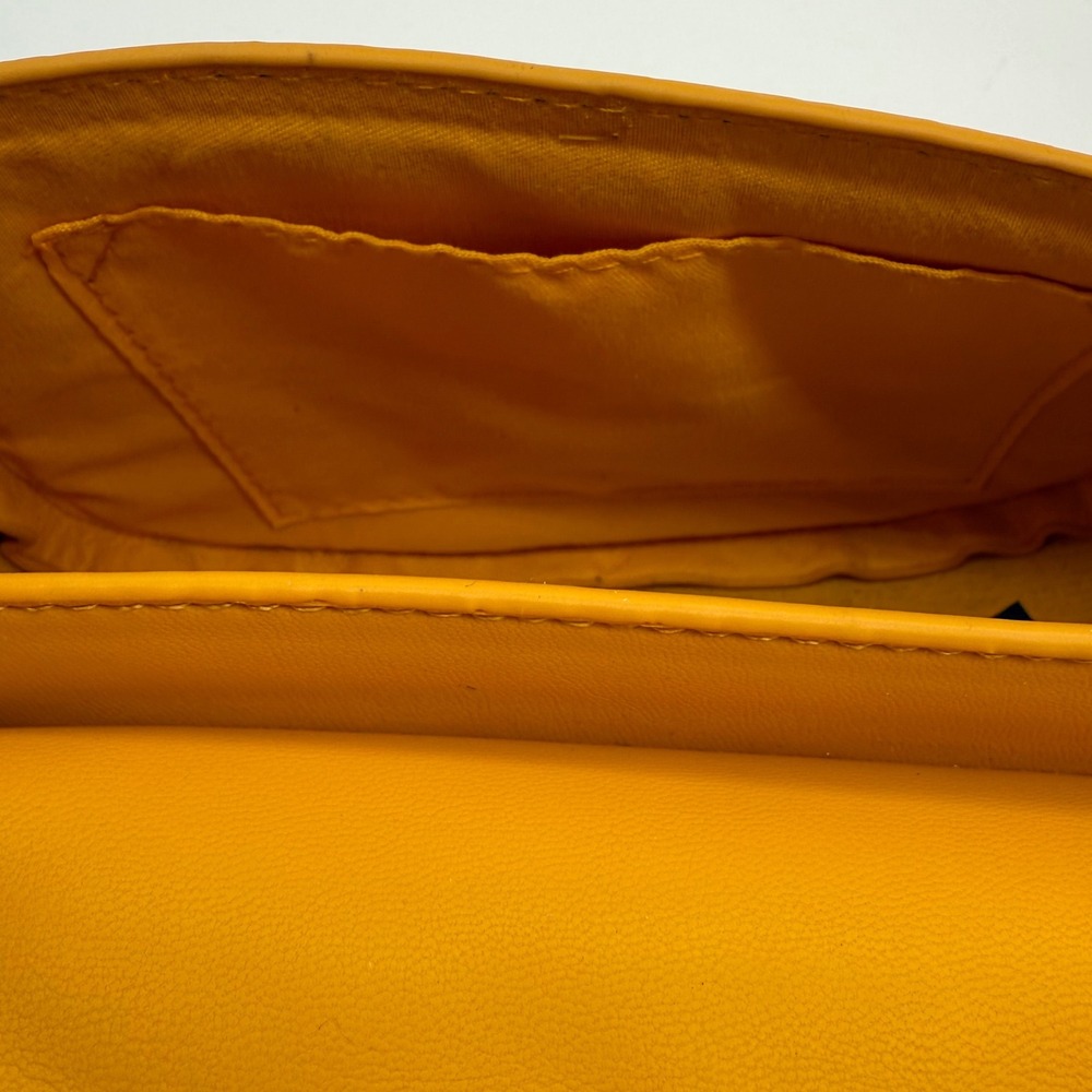 Badgley Mischka Yellow Quilted Vegan Leather Chloe Pearl Shoulder Bag $129 - Picture 9 of 12